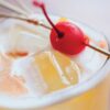 Amaretto Sour Mocktail Close up