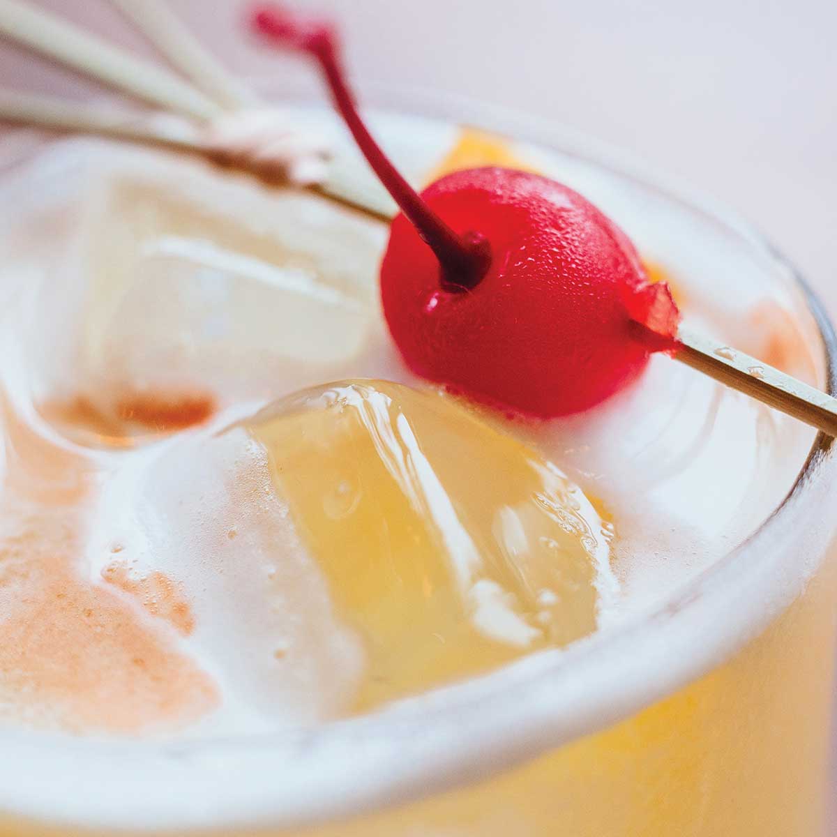 Amaretto Sour Mocktail Close up