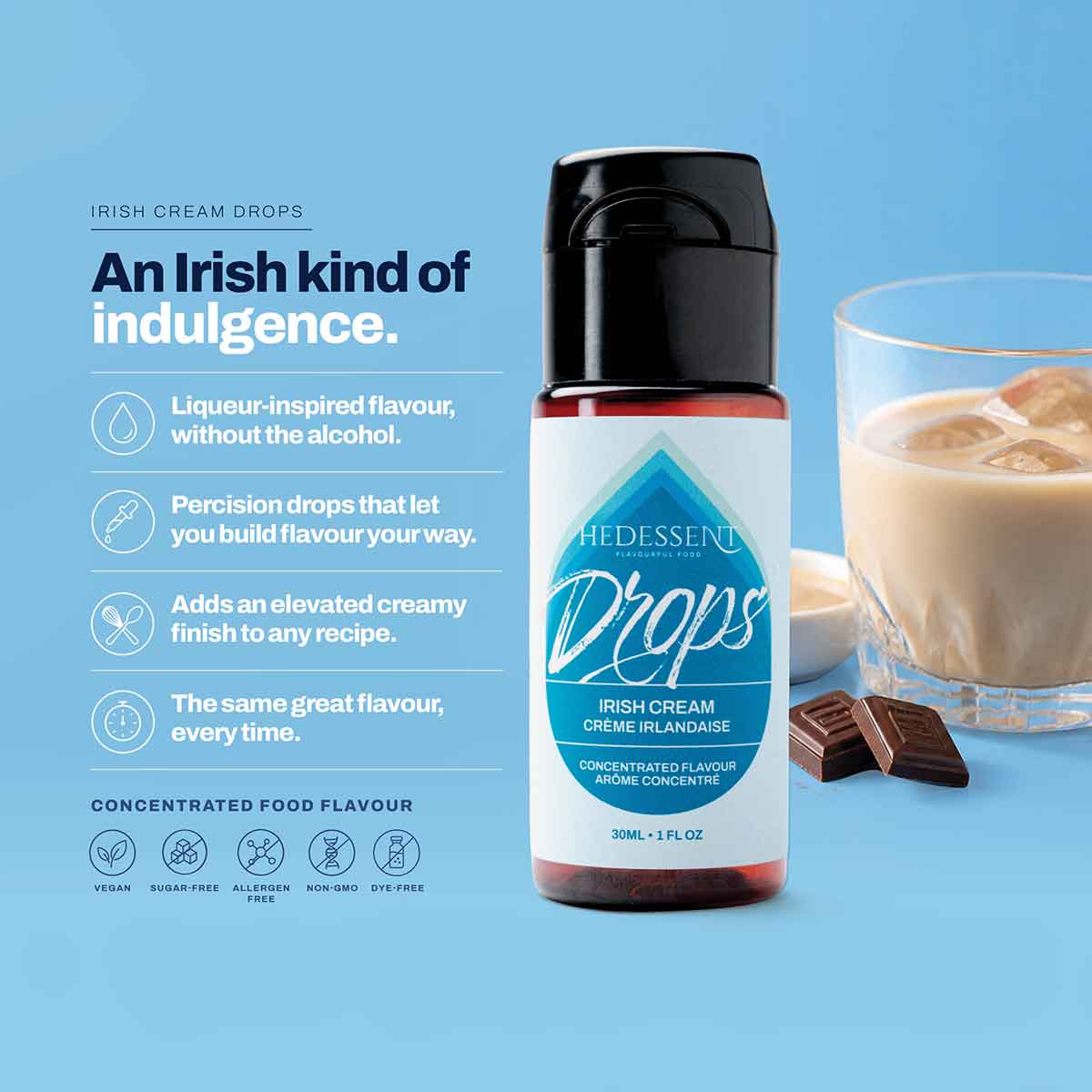 About Hedessent Irish Cream Flavor Drops
